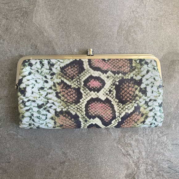 HOBO Colorful Snake Print Clutch - Picture 1 of 4
